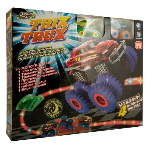 Монстр Траки Trix Trux с 2 машинками оптом