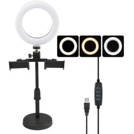 Кольцевая LED лампа 16 см CXB-160A с держател... Кольцевая LED лампа 16 см CXB-160A с держател...