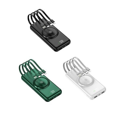 Внешний аккумулятор+беспроводная зарядка Wireless Fast Charging 20000 мАч оптом