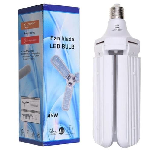Складная лампа Fan Blade led bulb в форме вентилятора оптом