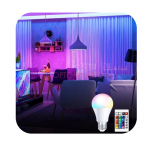 LED RGBW Bulb лампа цветная с пультом