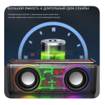 Bluetooth мини колонка портативная 2 динамика