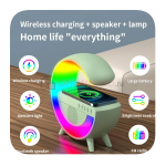 Портативная колонка + RGB ночник + беспроводная зарядка