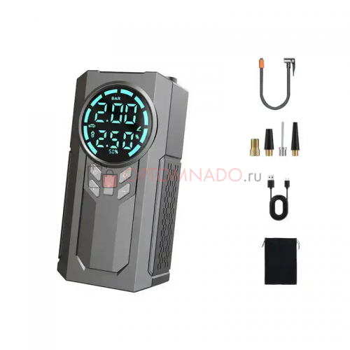 Пусковое устройство с функцией насоса и Power Bank 18500 мАч