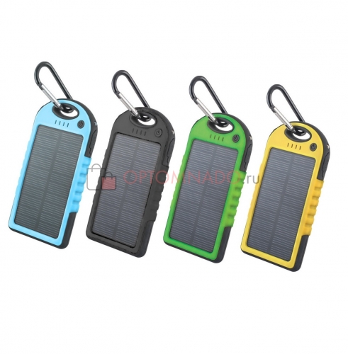 Внешний аккумулятор на солнечной батарее Power Bank Solar Charger 5000 mAh