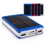 Внешний аккумулятор на солнечной батарее со светодиодным фонарем Solar power bank 20000 mAh