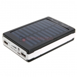 Внешний аккумулятор на солнечной батарее со светодиодным фонарем Solar power bank 20000 mAh